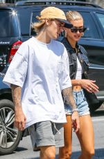 HAILEY BALDWIN and Justin Bieber Out in New York 07/28/2018