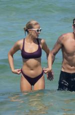 HAILEY CLAUSON in Bikini on the Beach in Miami 07/15/2018