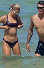 HAILEY CLAUSON in Bikini on the Beach in Miami 07/15/2018