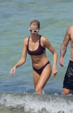 HAILEY CLAUSON in Bikini on the Beach in Miami 07/15/2018