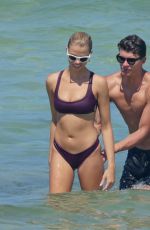 HAILEY CLAUSON in Bikini on the Beach in Miami 07/15/2018