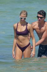HAILEY CLAUSON in Bikini on the Beach in Miami 07/15/2018