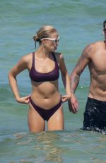 HAILEY CLAUSON in Bikini on the Beach in Miami 07/15/2018