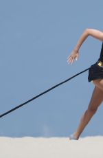 HAILEY CLAUSON Workout at a Beach in Venice 07/23/2018