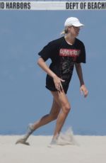 HAILEY CLAUSON Workout at a Beach in Venice 07/23/2018