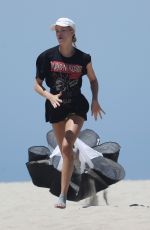 HAILEY CLAUSON Workout at a Beach in Venice 07/23/2018