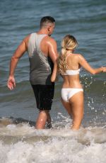 HAYLEY HUGHES in Bikini on the Beach 07/03/2018