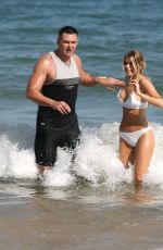 HAYLEY HUGHES in Bikini on the Beach 07/03/2018