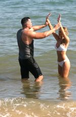 HAYLEY HUGHES in Bikini on the Beach 07/03/2018