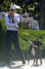 HEATHER GRAHAM Out with Her Dog in Malibu 07/07/2018