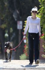 HEATHER GRAHAM Out with Her Dog in Malibu 07/07/2018