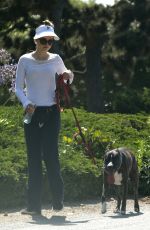 HEATHER GRAHAM Out with Her Dog in Malibu 07/07/2018
