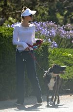 HEATHER GRAHAM Out with Her Dog in Malibu 07/07/2018