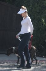 HEATHER GRAHAM Out with Her Dog in Malibu 07/07/2018