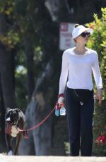 HEATHER GRAHAM Out with Her Dog in Malibu 07/07/2018