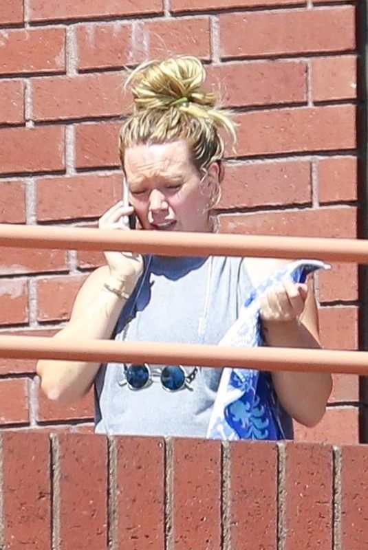 HILARY DUFF at Yoga Class in Van Nuys 07/24/2018