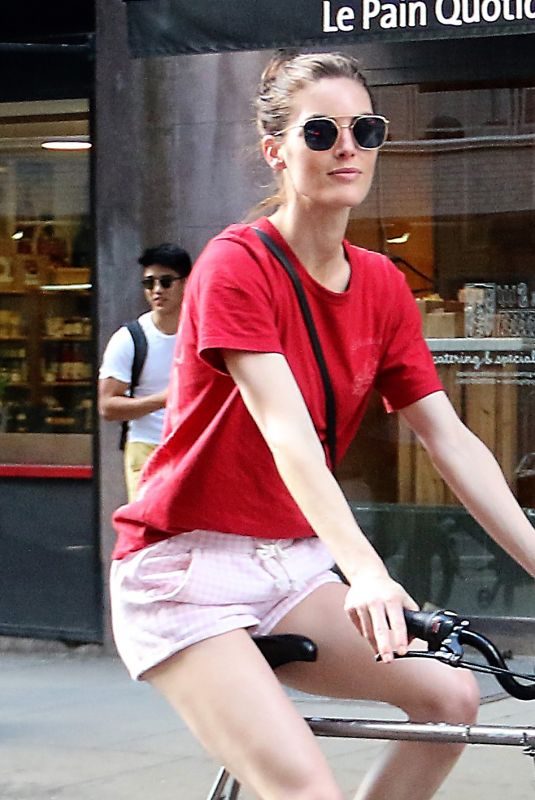 HILARY RHODA Riding a Bike Out in New York 07/18/2018