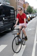 HILARY RHODA Riding a Bike Out in New York 07/18/2018