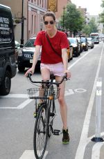 HILARY RHODA Riding a Bike Out in New York 07/18/2018