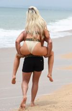 ISABELLE WARBURTON in Bikini on the Beach in Portugal 07/01/2018