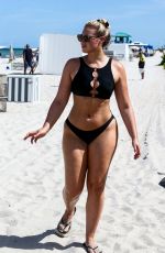 ISKRA LAWRENCE in Bikini on the Beach in Miami 07/12/2018