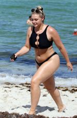 ISKRA LAWRENCE in Bikini on the Beach in Miami 07/12/2018