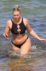 ISKRA LAWRENCE in Bikini on the Beach in Miami 07/12/2018