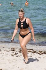 ISKRA LAWRENCE in Bikini on the Beach in Miami 07/12/2018