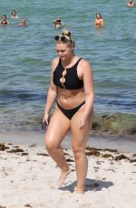 ISKRA LAWRENCE in Bikini on the Beach in Miami 07/12/2018