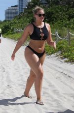 ISKRA LAWRENCE in Bikini on the Beach in Miami 07/12/2018