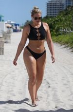 ISKRA LAWRENCE in Bikini on the Beach in Miami 07/12/2018