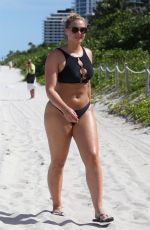 ISKRA LAWRENCE in Bikini on the Beach in Miami 07/12/2018