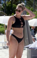 ISKRA LAWRENCE in Bikini on the Beach in Miami 07/12/2018