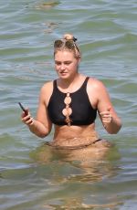ISKRA LAWRENCE in Bikini on the Beach in Miami 07/12/2018