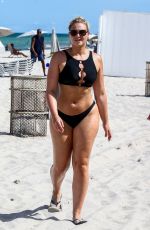 ISKRA LAWRENCE in Bikini on the Beach in Miami 07/12/2018