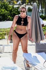 ISKRA LAWRENCE in Bikini on the Beach in Miami 07/12/2018