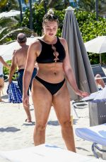 ISKRA LAWRENCE in Bikini on the Beach in Miami 07/12/2018