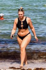 ISKRA LAWRENCE in Bikini on the Beach in Miami 07/12/2018