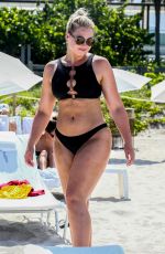 ISKRA LAWRENCE in Bikini on the Beach in Miami 07/12/2018