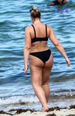 ISKRA LAWRENCE in Bikini on the Beach in Miami 07/12/2018