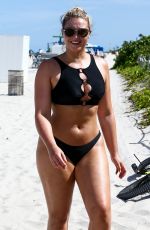 ISKRA LAWRENCE in Bikini on the Beach in Miami 07/12/2018