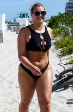 ISKRA LAWRENCE in Bikini on the Beach in Miami 07/12/2018