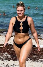 ISKRA LAWRENCE in Bikini on the Beach in Miami 07/12/2018