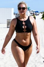 ISKRA LAWRENCE in Bikini on the Beach in Miami 07/12/2018