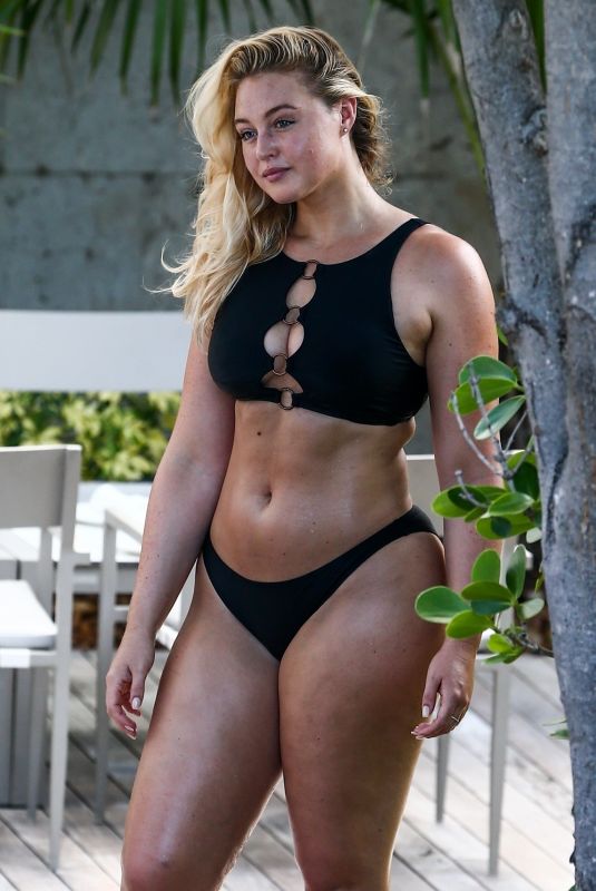 ISKRA LAWRENCE in Bikini on the Beach in Miami 07/12/2018