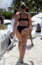 ISKRA LAWRENCE in Bikini on the Beach in Miami 07/12/2018