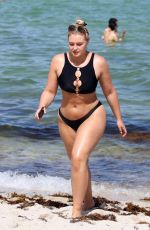 ISKRA LAWRENCE in Bikini on the Beach in Miami 07/12/2018