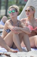 ISKRA LAWRENCE in Pink Bikini at a Beach in Miami 07/13/2018