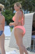 ISKRA LAWRENCE in Pink Bikini at a Beach in Miami 07/13/2018