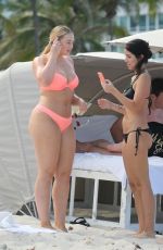 ISKRA LAWRENCE in Pink Bikini at a Beach in Miami 07/13/2018